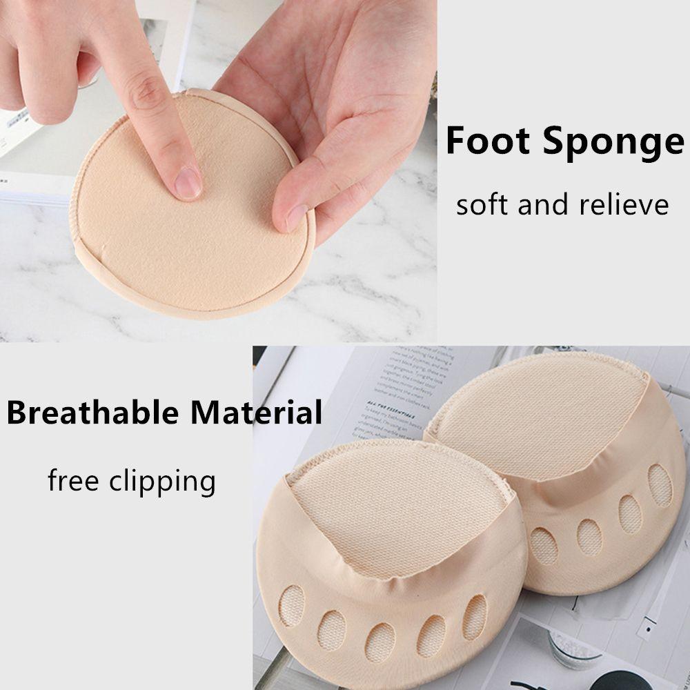 High Heels Ease Pain Socks Toe Pad Insert Half Insoles Forefoot Pads Five Toes