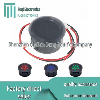 Rundes LED-Digital-Voltmeter 4-100V, Zweidraht mit Verpolungsschutz