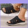Summer Open Toe Flat Sandals For Women With Thick Sole And Pu Material
