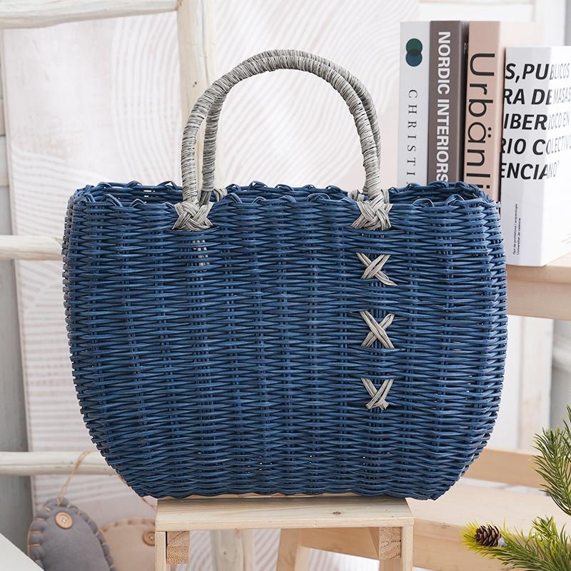 Household Picnic Basket Storage Bath Shopping Basket Woven Basket Vegetable Basket Gift Basket Souvenir Bath Hand Basket