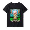 ONE PIECE T-shirt Aslo Luffy Sauron Short Sleeve Male Anime Cartoon Ins Loose Japanese Printed T-Shirt Y2K