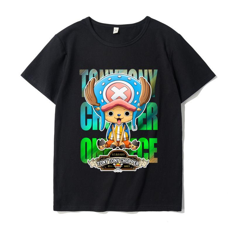 ONE PIECE T-shirt Aslo Luffy Sauron Short Sleeve Male Anime Cartoon Ins Loose Japanese Printed T-Shirt Y2K