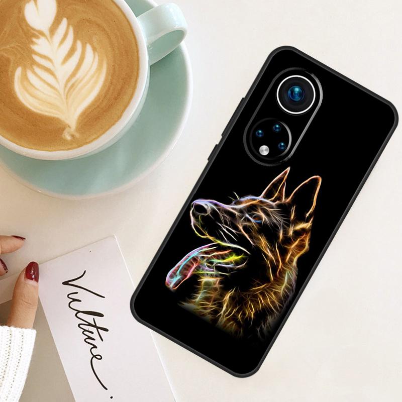 Cartoon German Shepherd Dog For Honor Magic 7 Lite 6 8 Pro Case For Honor 400 200 50 70 90 X8c X8b X9a X9b X9c X9d Win RT