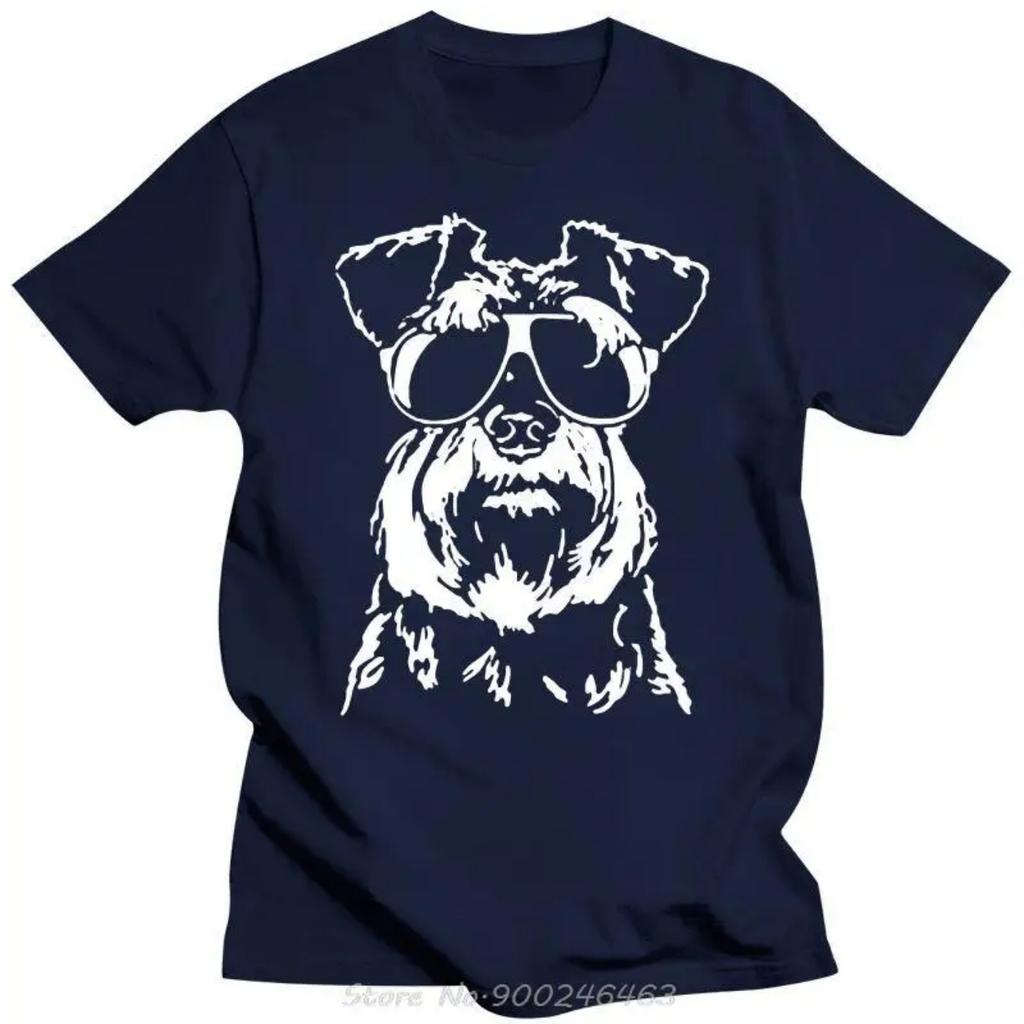 T-shirt Homme Schnauzer Nain Avec Lunettes Bandana Bandeau T-shirt Bandana Chauffe-cou Femme Homme T-shirts Streetwear