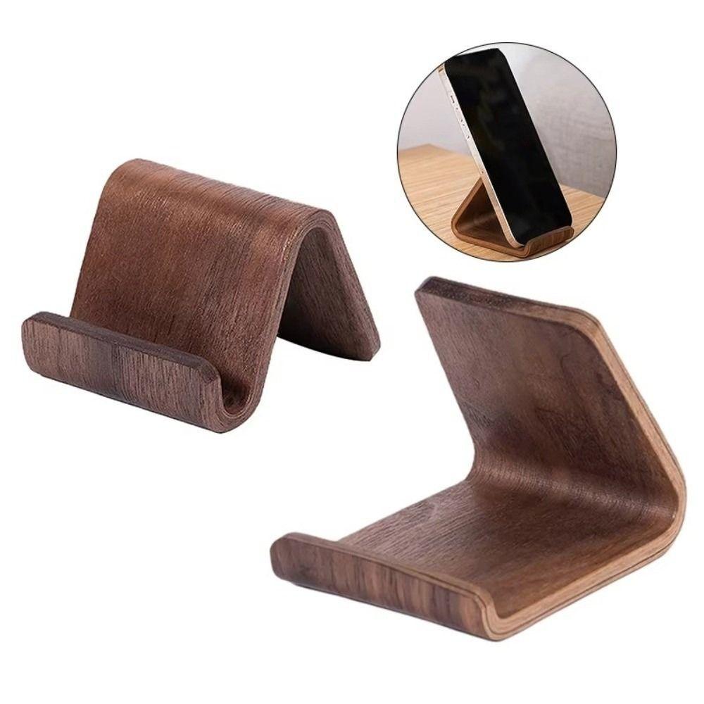 Stable Solid Wood Phone Holder Universal Phone Kickstand Desk Cell Phone Holder  Mobile Accessories
