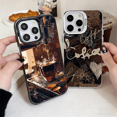 Black Coffee Fashion Style Shockproof Phone Case for iPhone 18 17 Air 16 16E 15 Pro Max 14 Plus 13 Mini 12 Back Cover Anti Fall Fun
