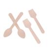 No Clean Disposable Wooden Square Spatulas Mini Dessert Tasting Spoons 50/100Pcs for -Up Shop Food Sampling