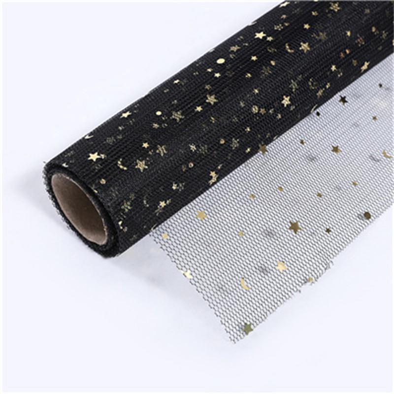 Звезда Луна пряжа золото серебро блестки звездная пряжа Ins супер красивая кружевная сетка цветочный упаковочный материал букет цветочная пряжа сетка