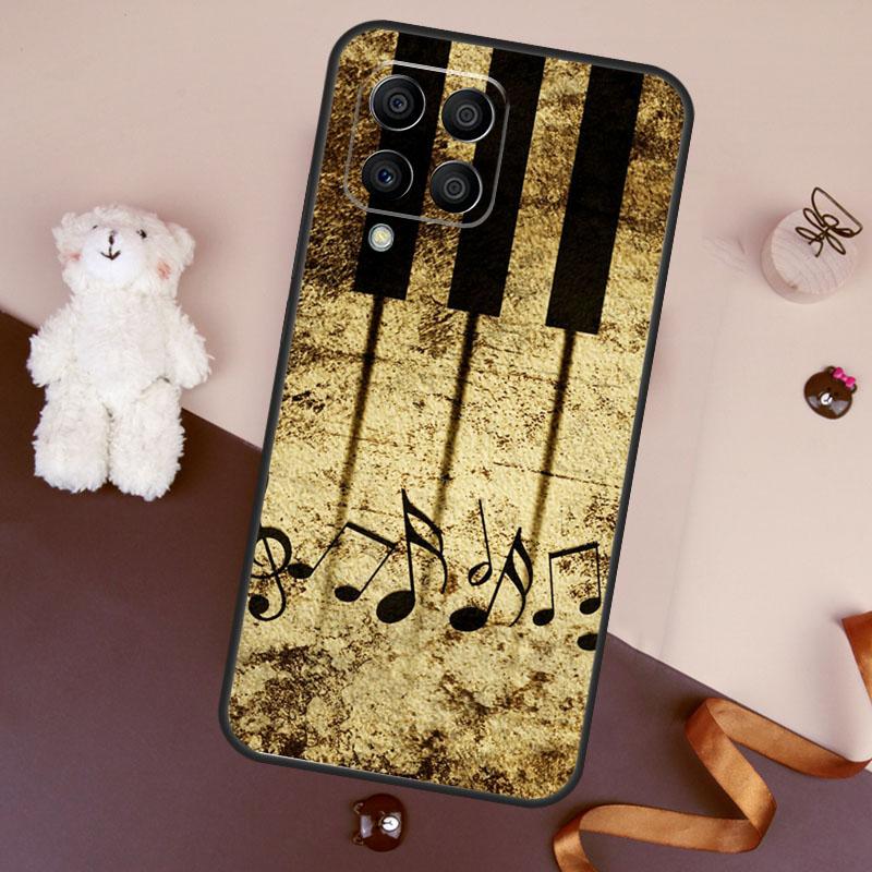 Music Note Symbol Piano Case For Samsung Galaxy M36 M55 M35 M15 M56 M16 M54 M14 M34 M31 M11 M13 M53 M12 M32 M52 M06