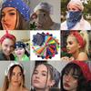 Foulard bandana tendance pour femmes et enfants, style punk, carré, couvre-chef, style bohème, bandeaux, accessoires pour cheveux