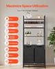 4 Tiers Laundry Sorter Tall Laundry Hamper with Shelves & Hooks 2 Section