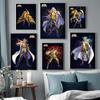Stampa di Poster Classico Anime Giapponese Saint Seiya Cartone Animato Vergine Cavaliere d'Oro Pittura su Tela Arte da Parete Immagini Soggiorno Decorazione Casa