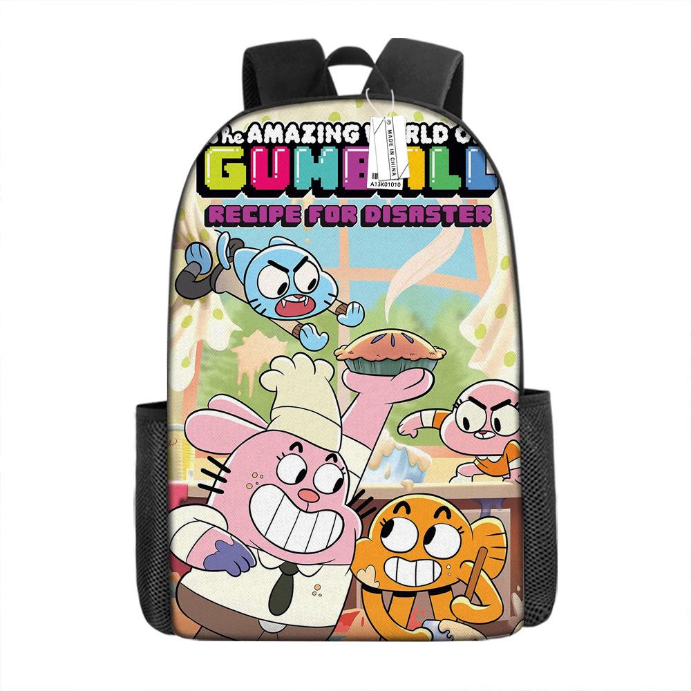Zaino Scolastico per Bambini Gum Fun World Set 3 Pezzi Leggero Cartone Animato Carino Grande Capacità