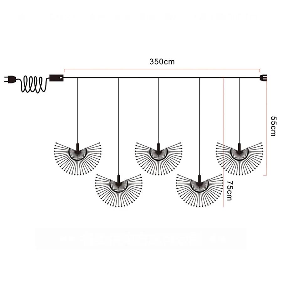5 IN 1 Plug in Firework Lights 600 LED Starburst Lights Outdoor Christmas Garland LED Twinkle Fairy Light for Tent Porches Decor