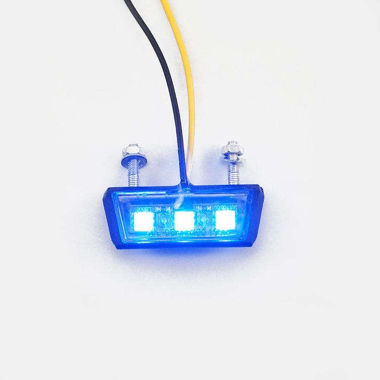 12V Motorcycle License Plate LED Light Motorcycle License Plate Warning Light Universal Tail Light Decor Motorcycle Accessories