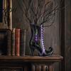 Mysterious Halloween Party Ornament Witch Boot Vase, Gothic Spider Web Flower Elegant Aesthetic Home Decor Decorative Table Centerpiece Vase