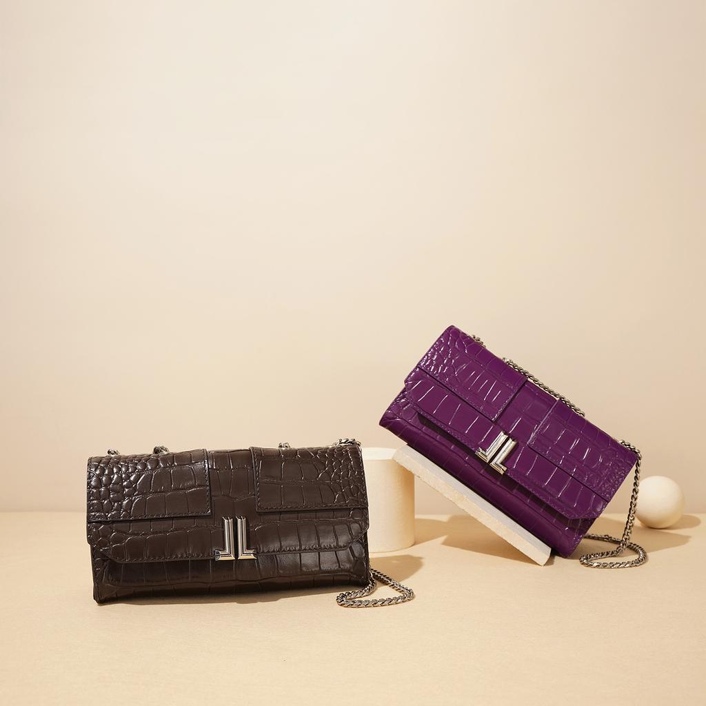 New Fashion Bag Women's Alligator Pattern High-end Texture Versatile Messenger Chain Shoulder Bag