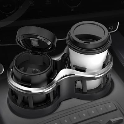Porte-gobelet de voiture 2 en 1, double trou, porte-bouteille d'eau, porte-boisson universel avec base réglable, anti-secousses, organisateurs automobiles stables