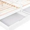 Flieks Children's Bed House Bed 90x200 Cm with 2 Drawers Double Bed, Versatile Wooden Treehouse Bed for Girls & Boys
