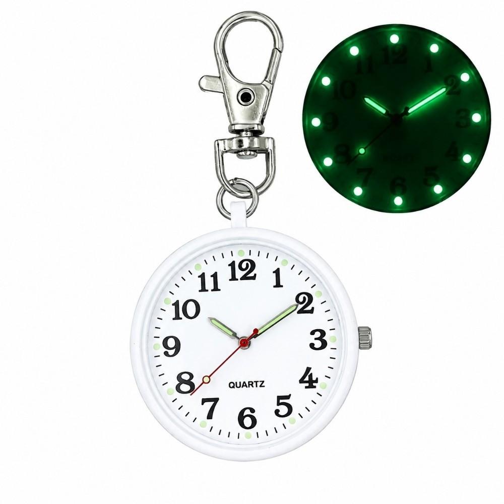 Mini Pocket Watch Round Keychain Watch Unisex Quartz Clock Elderly