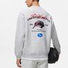 Li-Ning Wade Series Back Duckbill Cap Letter Print Round Neck Pullover Sweatshirt Men Sweatshirt Flower-Gray Chuan-Stone-Gray AWDT493-3