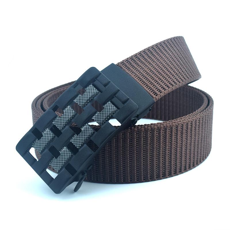 Men's Nylon Belt with Breathable Fabric and Automatic Buckle - Ideal as a Gift or Trouser Accessory