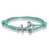 Nautical Men Anchor Bracelet Handmade Adjustable Surfering Rope Braslet Unfading 3mm Thin String Braclet Homme