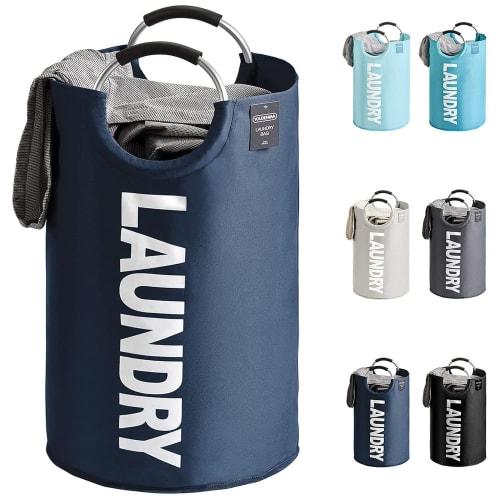 YOUDENOVA Laundry Basket, Large Capacity 82L, 85% Waterproof, Foldable, Water-Repellent, 15kg Weight Capacity, with Handle, Laundry Bag, Clothes Stora