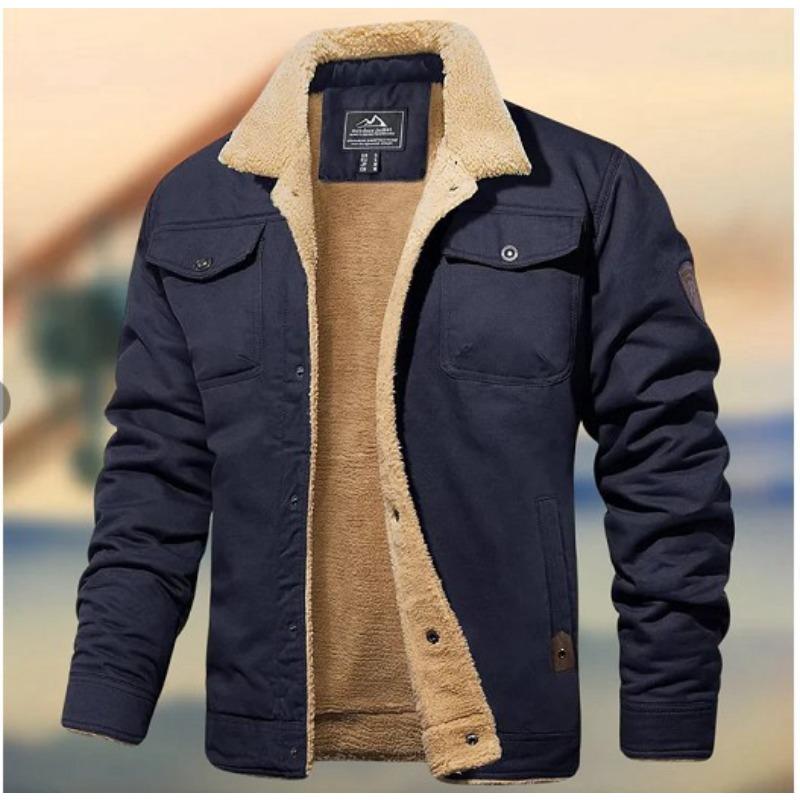 New autumn and winter, men's jacket, velvet cotton tooling casual jacket men's coat