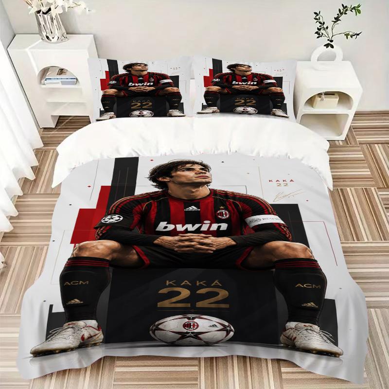 Kaka'S Ac Milan Legacy Print 3Pcs Bedding Setduvet Cover With 2 Bedropillowcase Home Birthday Gift
