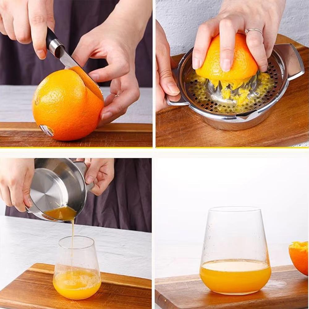 With Bowl Lemon Orange Manual Fruit Juicer 304 Stainless Stee Lemon Squeezer  Citrus