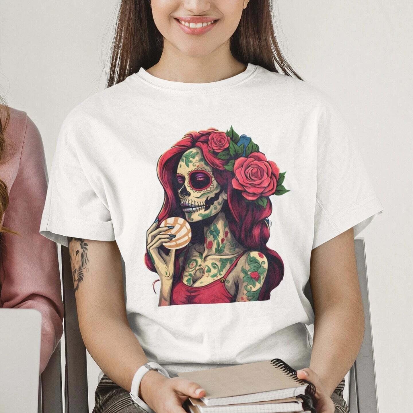 Sugar Skull Pan Dulce Shirt Day of the Dead L