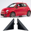For FIAT 500 2012 2013-2019 Door 1 Pair Front Window Mirror Triangle Plate Cover
