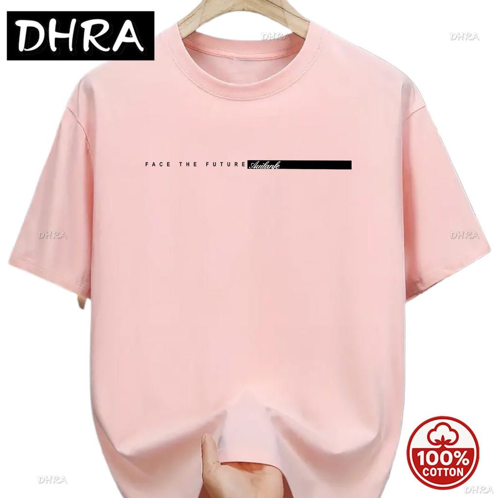 Summer Unisexs 100 Cotton Casual Loose Fit Large Letter Print Crewneck Short Sleeved Tshirt Top High Street Unisex Style