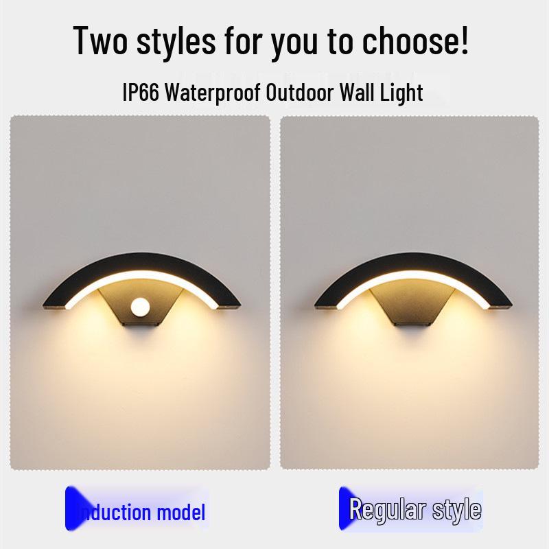 Waterproof Outdoor LED Wall Light for Courtyard, Balcony, Staircase, and Corridor - Super Bright with Induction Technology