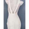 Export Single Lu's Pure White Fairy Spaghetti-Strap Trailing Annual Party Party Bare Back Bows Dress Evening Dress