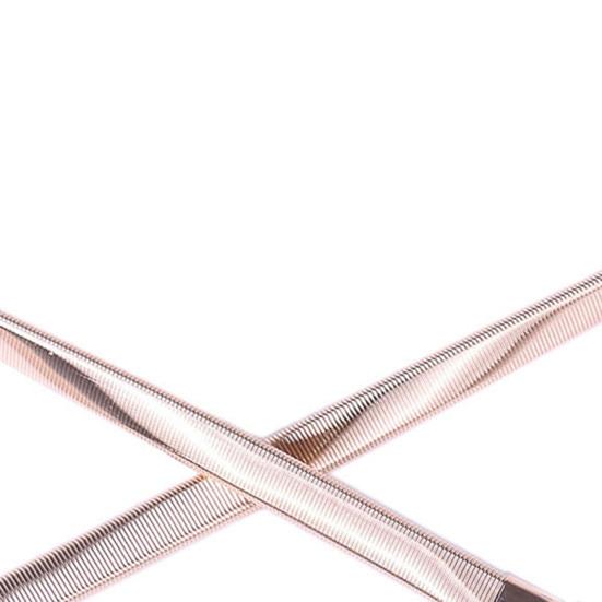 Women Summer Belt Metal Elastic Waist Chain Faux Pearl Decor Elegant Round Metal Waist Belt Garment Accessories