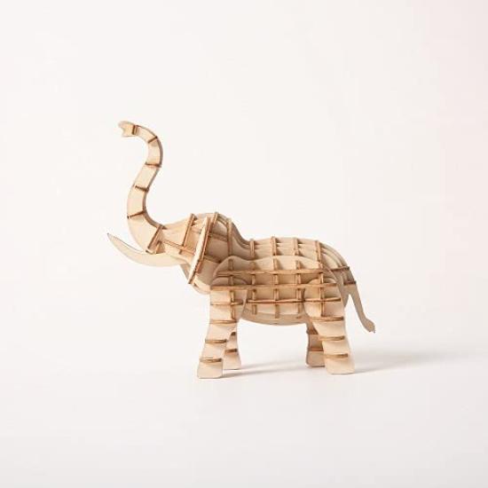 Tsukurun 3D Wood Puzzle TG203 Elephant Instructions Desu® (Japanese Included)