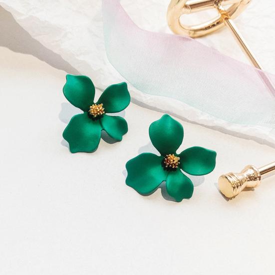 Fashion Girls Flower Ear Studs Women All-match Date Party Travel Earrings Gift