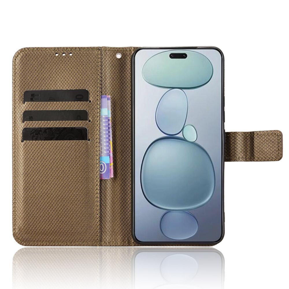 For Xiaomi Civi 5 Pro 5G Leather Wallet Case with Strap Diamond Texture Phone Cover