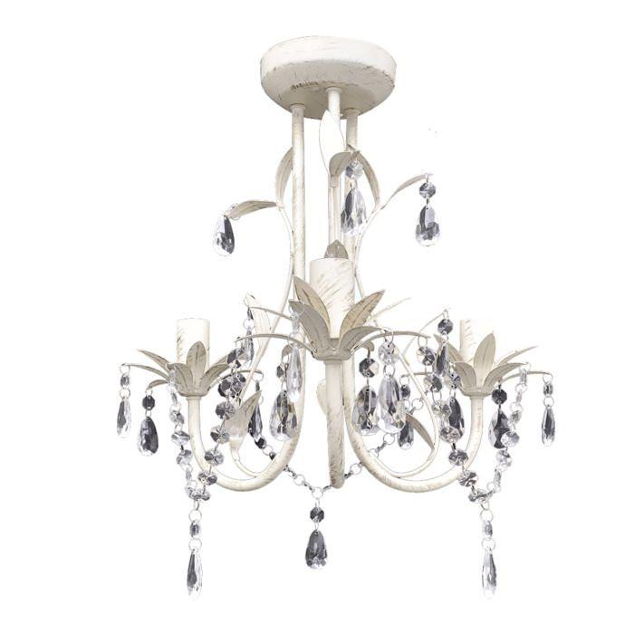 VidaXL 2x Lustres Suspendus à Cristaux Plafonnier Lampe Suspendue Luminaire Eclairage Salon Salle à Manger Salle de Séjour 278738