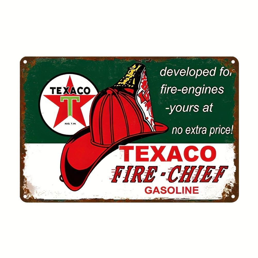 Vintage Texaco Motor Oil Metal Aluminum Sign Retro Decorative Plate Wall Art for Home Living Room Porch, Bar, Cafe, Garage De