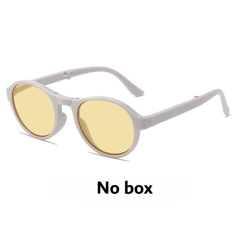 Portable Folding and Brightening Night Vision Reading Glasses with Anti Blue Light for WomenMen HD Ultralight Presbyopia Glasses