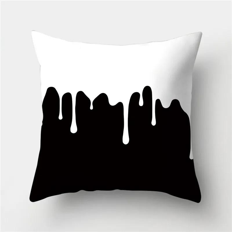 45x45cm black geometric stripes irregular pattern series cushion cover square pillow case home office bedroom decoration