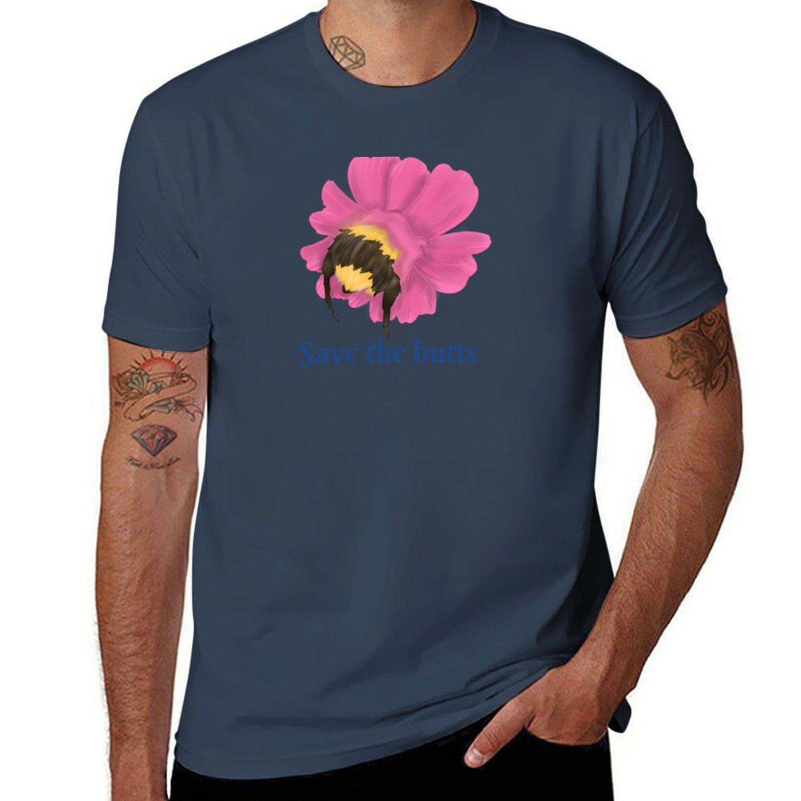 Save the [Bee] butts T-Shirt man t shirt graphic t shirts with prints T-Shirt S