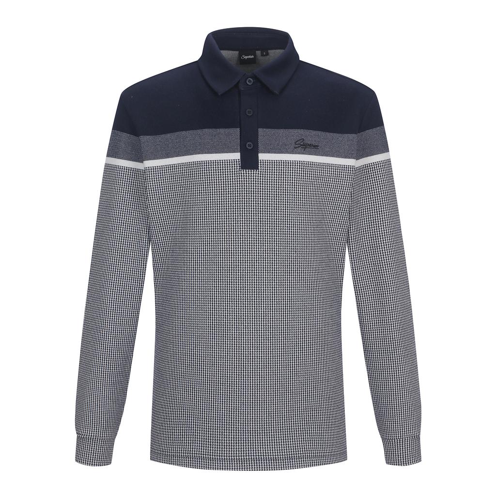SUPERIOR Men'S Color Block T-Shirt Navy (Im0Eks30849)
