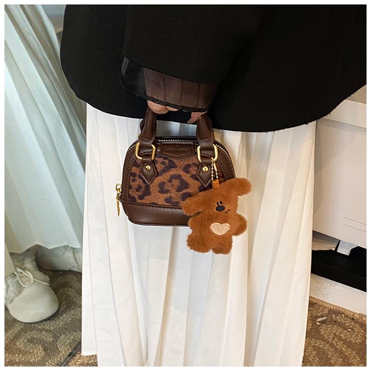 Children's Korean Color Block Mini Crossbody Bag with Earphone and Coin Pouch 2025 Winter Collection