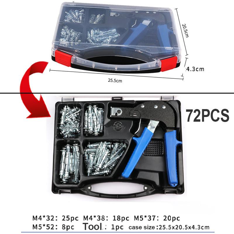 

72 шт. высокоуглеродистая сталь полые дюбеля для стен пистолет для полых дюбелей пистолет для гипсокартона крепежный болт Cheville Molly M4 M5 style 2
