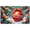 Festive Banner Red Theme Xmas Banner Holiday Banner Pine Branch For Home Decoration Mall Decoration Indoor Decor