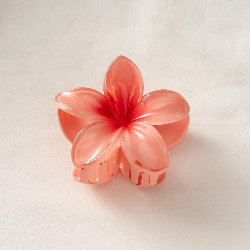 8CM Acrylic Fashion Hair Claws Headwear Accessories Gradient Flower Hair Clip Women Large Flower Hair Claws Crab Clamp Barrettes